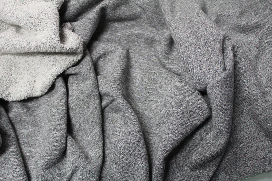 300 GSM HGREY MOCKTWIST POLY COTTON RAYON FRENCH TERRY
